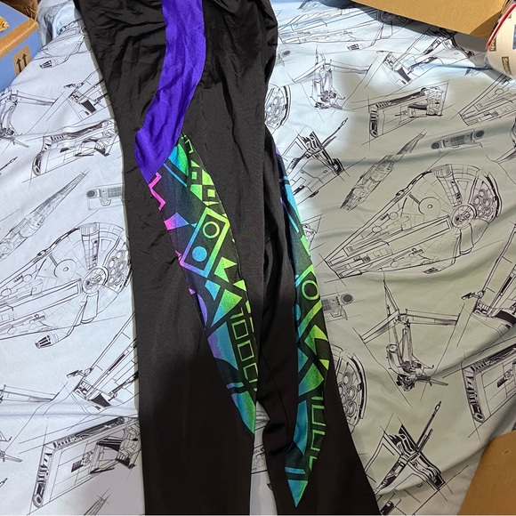 Canari Pants - Vintage Canari Black and Purple Cycling Shorts